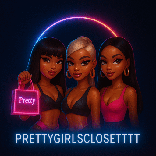 Prettygirlsclosetttt logo Prettygirlsclosetttt glowing logo
